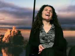 La científica Felisa Wolfe Simon del Instituto de Astrobiología de la NASA, durante la rueda de prensa. AFP  /
