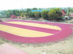 La pista de calentamiento ha quedado terminada, y se encuentra ubicada en la parte de atrás del Estadio de Atletismo. E. PACHECO  /