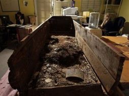 El artefacto de madera estuvo olvidado en una casa funeraria de Texas. AP  /