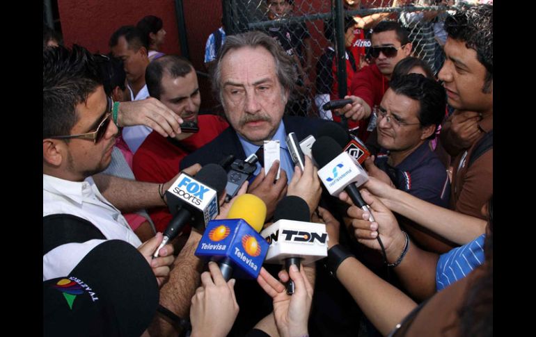 El secretario de la FEMEXFUT, Decio de María, estuvo presente en el juego de la final sub 17 entre Atlas y Chivas. MEXSPORT  /