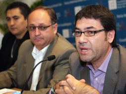 José Luis Valencia, Javier Cantalapiedra y Jaime Barrera, en el anuncio de los ganadores del Premio. A. CAMACHO  /