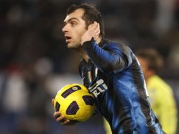 El jugador del Inter de MIlán Goran Pandev, en el duelo frente al Lazio. EFE  /