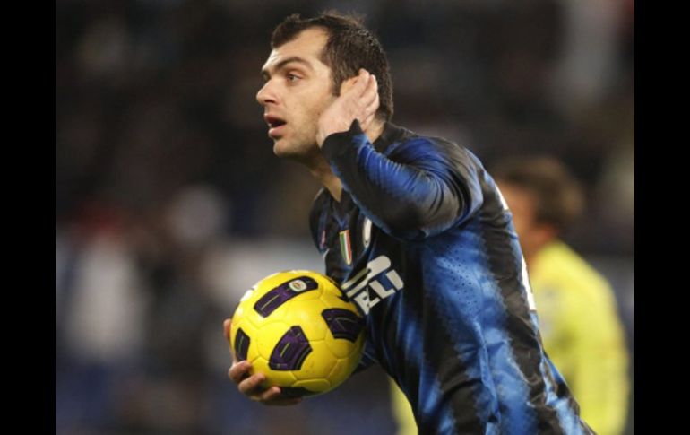 El jugador del Inter de MIlán Goran Pandev, en el duelo frente al Lazio. EFE  /