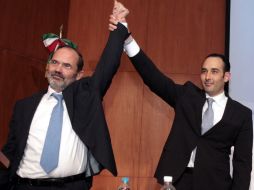 Madero y Gil Zuarth compitieron por quedarse con la presidencia del PAN el pasado sábado. NOTIMEX  /