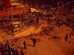 Se cree que el explosivo estaba escondido en una grieta. EFE  /