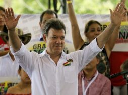 El mandatario, Juan Manuel Santos, colombiano agradeció la ayuda internacional. EFE  /