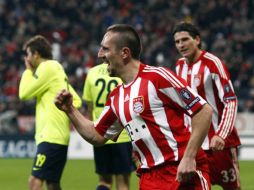 Franck Ribery anotó dos goles de tres a favor del Bayern Munich en la Champions League. REUTERS  /