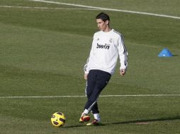 El jugador argentino Ángel di María se ha incorporado al entrenamiento con el Real Madrid. EFE  /
