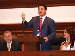 El presidente municipal de Guadalajara, Aristóteles Sandoval Díaz, rindió su primer informe de Gobierno. S. NÚÑEZ  /