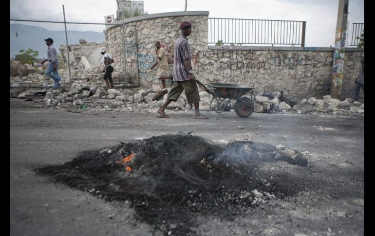 Resagos del sismo en Haití el pasado enero. EFE  /