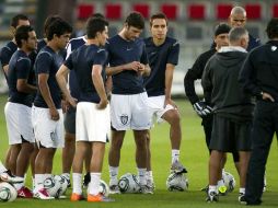 Los Tuzos entrenaron fuerte previo al partido ante el Al Wahda. MEXSPORT  /