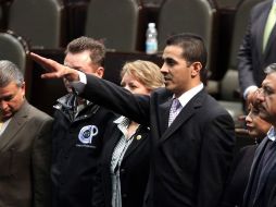 Israel Madrigal Ceja, rindió protesta como diputado federal en lugar de Julio César Godoy Toscano. EL UNIVERSAL  /