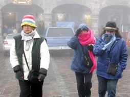 El Sistema Nacional de Protección Civil insta a la población a tomar precauciones ante las bajas temperaturas. NTX  /