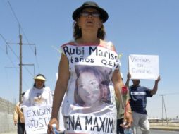 Marisela Escobedo realizaba manifestaciones en exigencia de justicia por el asesinato de su hija dos años atrás. EL UNIVERSAL  /