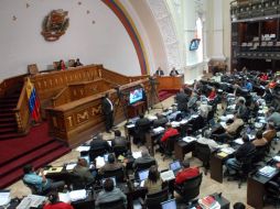 Vista general de los legisladores en La Asamblea Nacional de Venezuela. EFE  /