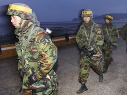 Ejército surcoreano suspenden sus practicas militares tras la amenaza del tiempo. REUTERS  /