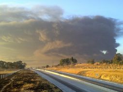 Imagen de la Explosión en Texmelucan, Puebla. @richard_pue Fam. Pérez Lecona  /