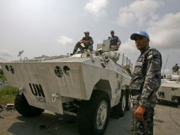 Tropas de la ONU en Abiyán. EFE  /