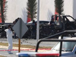 El 18 de diciembre un coche bomba explotó frente a la comandancia de Zuazua, los atentados contra autoridades en NL continúan. EFE  /