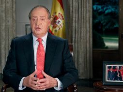 Rey de España, Juan Carlos, durante el tradicional mensaje navideño. EFE  /