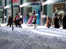 Calles de Nueva York. Se se registraron 50 centímetros de nieve. NTX  /
