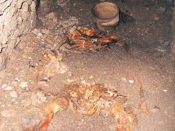 En la Zona Arqueológica Toniná fue descubierto un sepulcro milenario, un cráneo fracturado y un conjunto de huesos largo. EFE  /