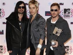 30 Seconds to Mars visitó México para presentarse en los premios MTV Latinoamérica 2007. AP  /