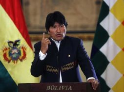 El presidente de Bolivia, Evo Morales, ofrece un discurso a la nación. EFE  /
