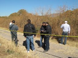 La víctima localizada en Tlajomulco fue ejecutada de un balazo en la cabeza. O. RUVALCABA  /