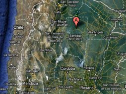 Ubicación del epicentro del sismo del 1 de enero en Argentina. ESPECIAL  /