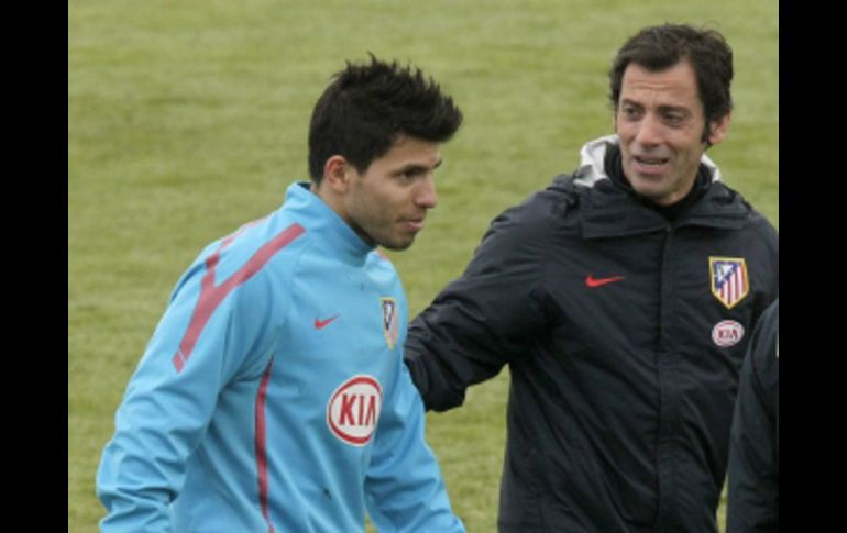 Sergio 'Kun' Agüero quiere trabajar fuerte para que el equipo sea uno de los mejores. EFE  /