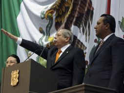 Egidio Torre Cantú rinde protesta como Gobernador de Tamaulipas. A seis meses del asesinato de su hermano. EL UNIVERSAL  /