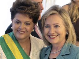 La presidente de Brasil y la secretaria de Estado de EU. AP  /