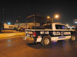 La Agencia Estatal de Investigaciones (AEI) en Allende, sufre el primer atentado del año en Nuevo León. NTX  /