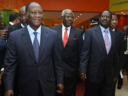 Los emisarios africanos que este lunes  intentaron hallar una salida para la crisis en Costa de Marfil. ARCHIVO  /