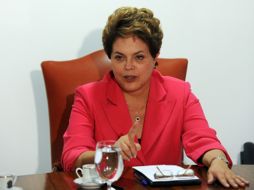 Dilma Rousseff, durante su primera reunión con ministros, en el Palacio de Planalto. AFP  /