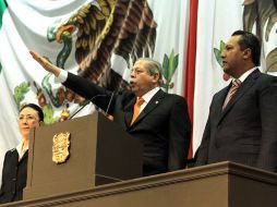 Egidio Torre Cantú rindió protesta como gobernador de Tamaulipas el 1 de enero. ARCHIVO  /