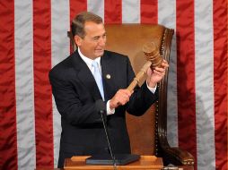 El nuevo presidente de la Cámara de Representantes de EU, John Boehner, tomó hoy las riendas de ese órgano legislativo. AFP  /