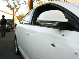 El día del ataque, Aldo Rentería perdió el control de su coche y terminó por estrellarse contra una casa. O. RUVALCABA  /