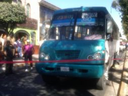 Aspecto del camión que arrolló a una señora, la cual falleció tras el incidente. O. RUVALCABA  /