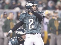 El pateador de Filadelfia, David Akers, falló ante Green Bay goles de campo de 41 y 34 yardas. REUTERS  /