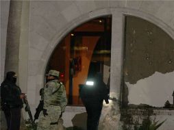 Instalaciones dañadas del periódico 'El Norte' en Monterrey. NOTIMEX  /