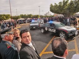 El alcalde Aristóteles Sandoval encabezó ayer la entrega de 49 patrullas obtenidas con recursos federales. S. NÚÑEZ  /