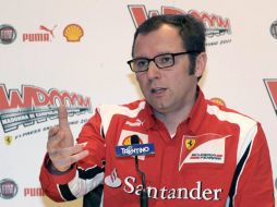 Stefano Domenicali, director de la escudería Ferrari, que ofreció una rueda de prensa. EFE  /
