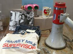 En la imagen objetos de Harvey Milk, primer funcionario de la  ciudad que era abiertamente homosexual. AFP  /