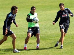 Aldo de Nigris (centro) en un entrenamiento del equipo campeón del futbol mexicano. MEXSPORT  /