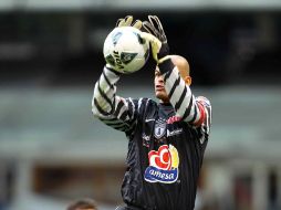 El guardameta del Pachuca, Miguel Calero evitará anotaciones del Toluca. MEXSPORT  /