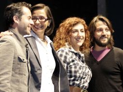 Diego Luna, la actriz Karina Gidi; Nina Serratos,  Hugo Arrevillaga, anuncian la próxima temporada .NTX  /