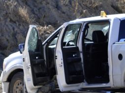 Aspecto de la camioneta que pertenecía al finado alcalde de Galeana, Saul Vara Rivera. REUTERS  /