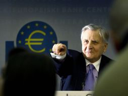 Jean-Claude Trichet, durante una conferencia  de prensa  en Frankfurt. AFP  /